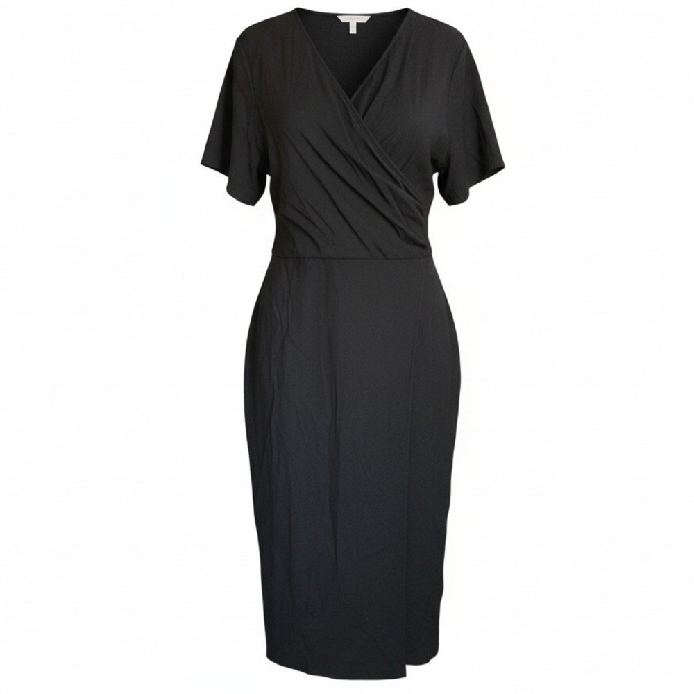 UNIVERSAL STANDARD (XS) Mary Double Luxe Dress Black US Medium Large 10 12 $198